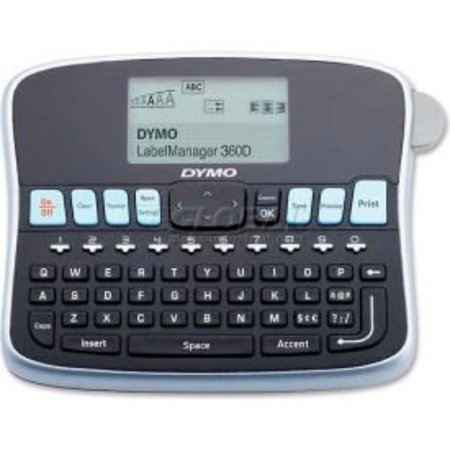 Sanford Dymo Label Maker, 1754488, 2 Lines Screen, 3 Fonts, 734 X 578 X 234, BlackSilver 1754488